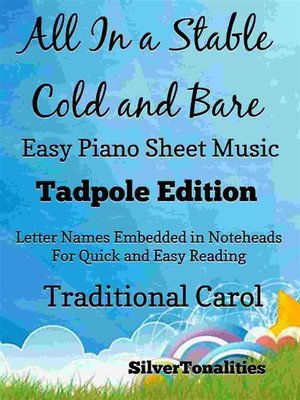 cover image of All In a Stable Cold and Bare Easy Piano Sheet Music Tadpole Edition